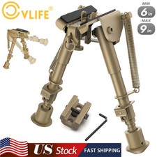 6to 9" Hunting Sling Stud Bipod Adjustable Height Compatible With Picatinny Rail