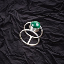 Malachite Gemstone 925 Sterling Silver Ring Handmade Jewelry Ring For Gift