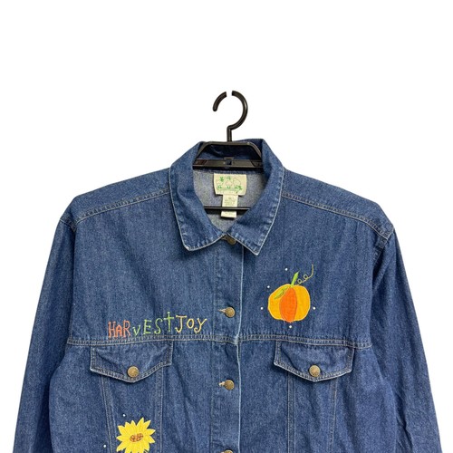 The Quacker Factory women's Jean jacket Autumn embroidered size 1X - Picture 2 of 10
