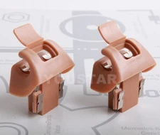 US STOCK 2x Tan Palomino Sun Visor Holder Clips for Mercedes Benz R129 SL Class
