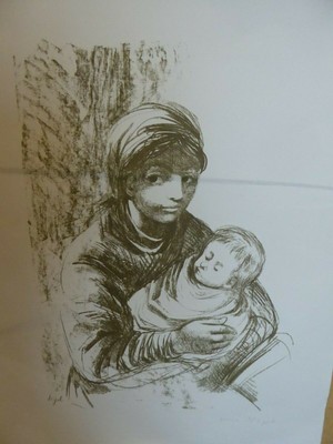 Hanna Nagel Lithographie Mutter Und Kind Original Signiert Ebay 