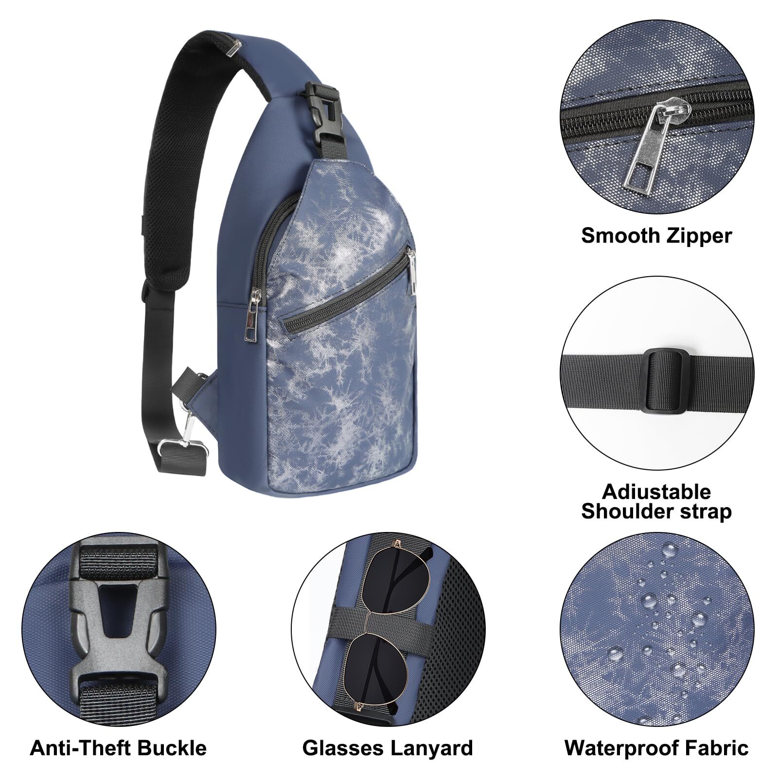 Sling Bag Backpack for Men & Women Crossbody Backpack Shoulder Bag Waterproof...