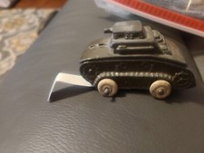 Vintage Barclay Manoil Tank 1940s Missing One Rubber Tire