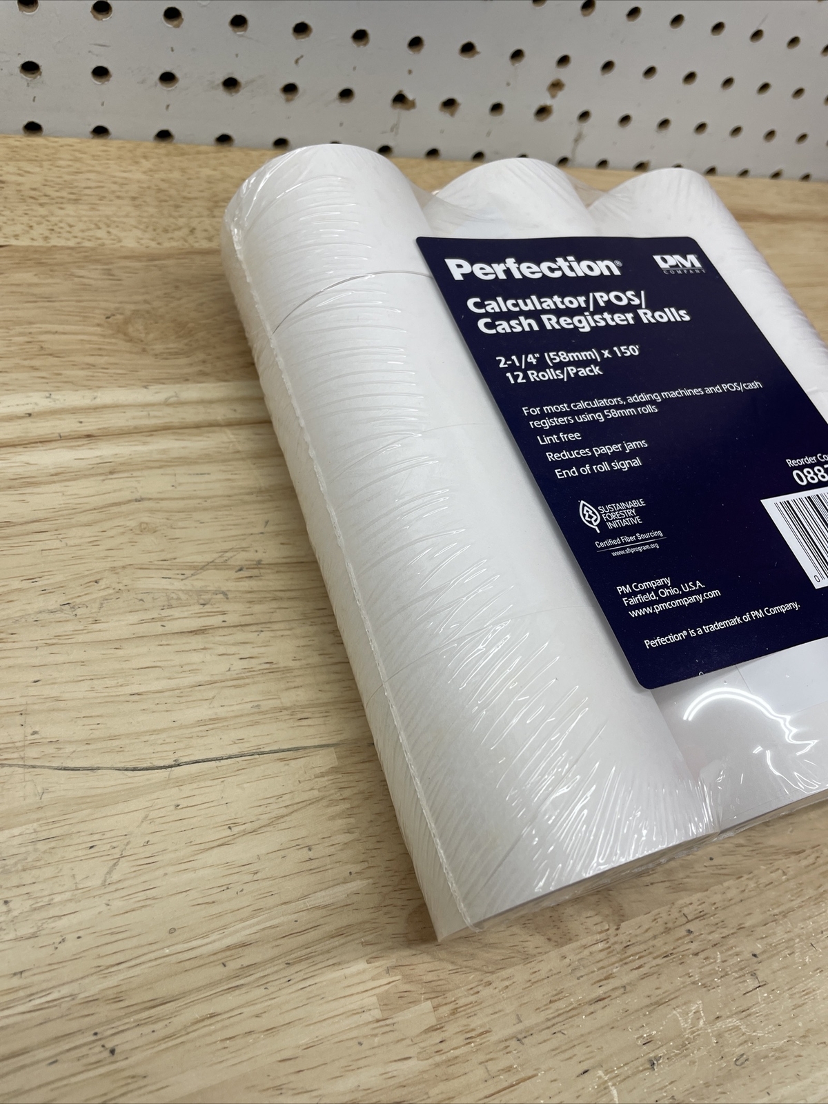 как выглядит Calculator POS Cash Register Rolls 2 1/4"/58mm x 150 ft 12 Roll Pack - 1/2" Core фото