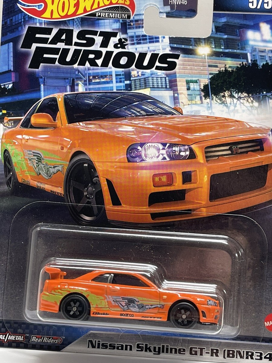 レア HW 日産スカイラインGT-R BNR34 Fast & Furious Hot Wheels Premium Fast & Furious Nissan Skyline GT-R (BNR34
