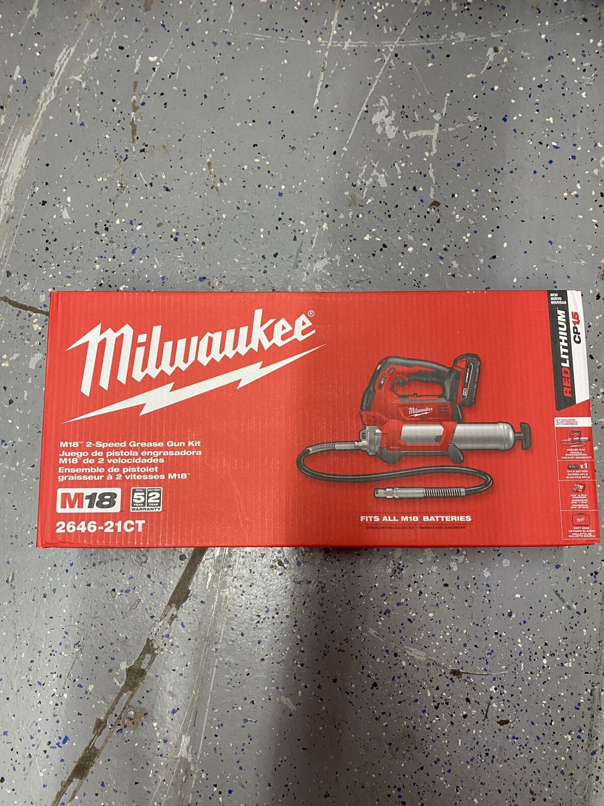 Milwaukee 264621Ct M18 Cordless 2Speed Grease Gun Kit eBay