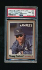 1992 BB CARDS MAGAZINE REPLI #63 Danny Tartabull PSA 10 gem mint pop 1 yankees