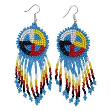 NEW HANDCRAFTED FASHION TURQUOISE BLUE HOOK DROP/DANGLE EARRINGS USA E60/15