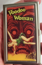 VOODOO WOMAN metal Business Card Case Holder credit pulp monster pinup retro