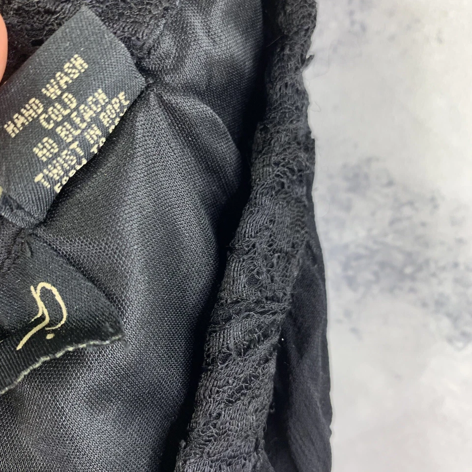 Lola P 黑色蕾丝内衬中裙 尺寸 L 弹性透明串珠 Goth 童话芯 — 第 2/4 张图片