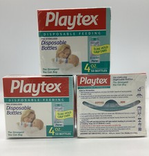 Lot Of 3 Playtex ULTRASEAL Disposable Baby Bottle Liners 4oz New Sealed 
