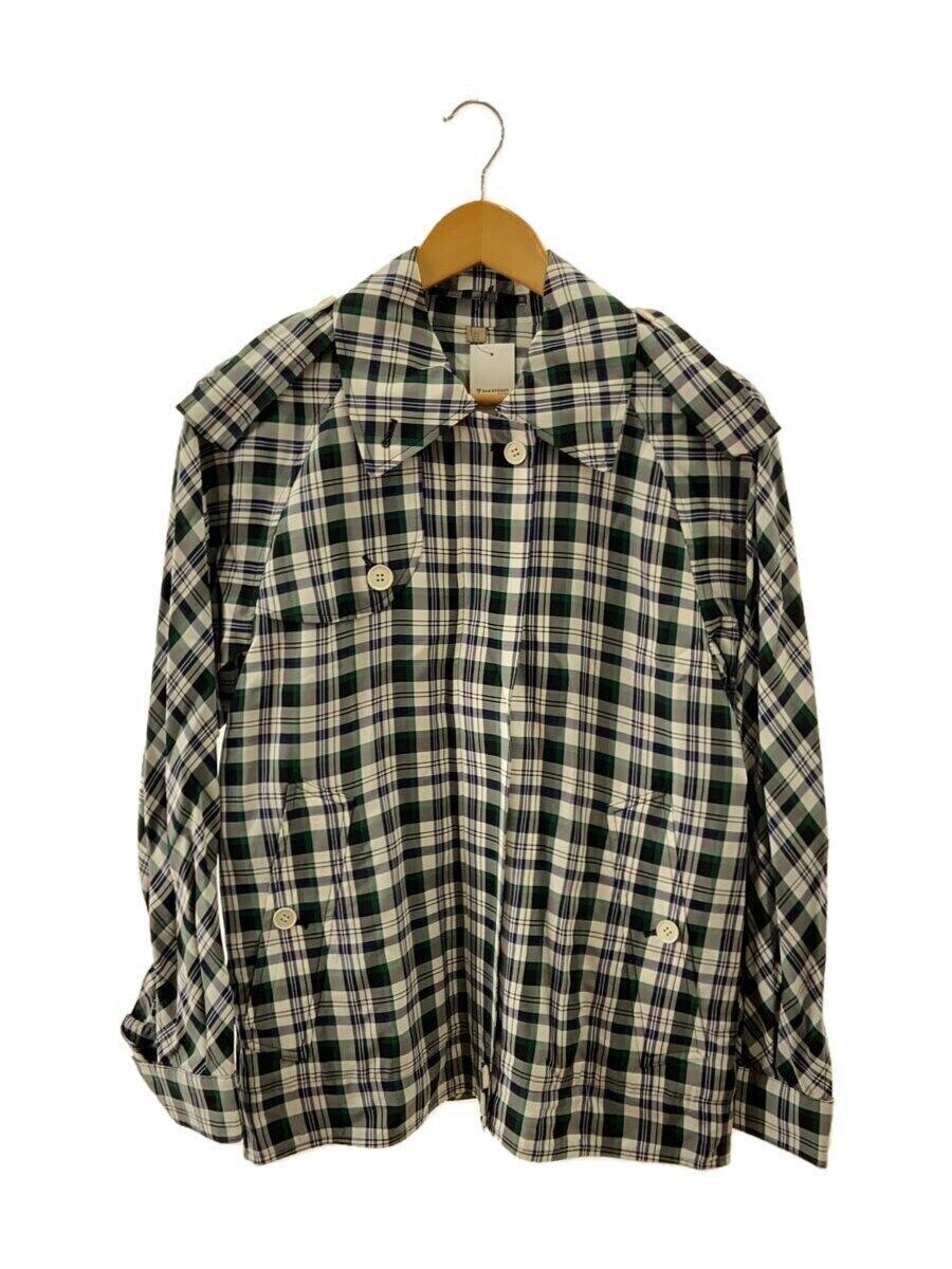 BURBERRY Other Zip Up Trench Jacket 36 Cotton Green Check BURBERRY Other Zip Up Trench Jacket 36 Cotton Green Check