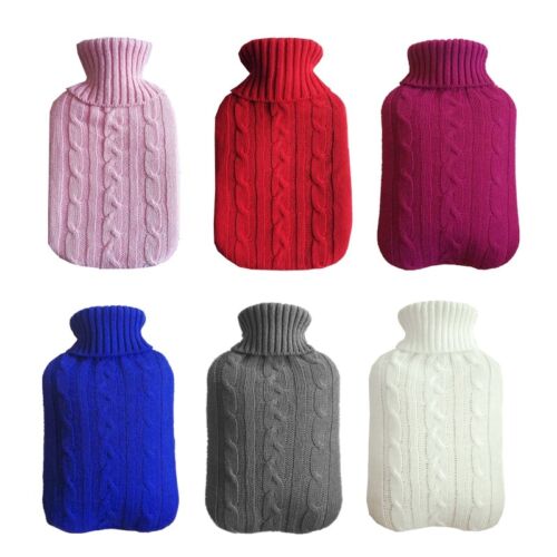 Warm Hand Warmer Water Bags Heating Pad with Soft Knit Cover for Hot Compress - Zdjęcie 1 z 9