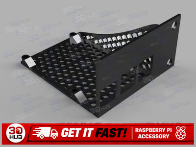 Raspberry Pi 3B+ 2B B+ 19 Inch Rack Mount Plate Slim Server Bracket Holder