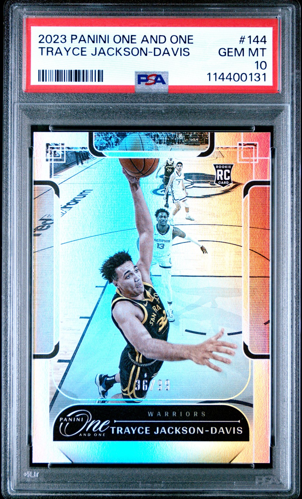 2023 Panini One And One Trayce Jackson-Davis Rookie Silver /99 - PSA 10