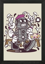 Cartoon Illustration 330 Framed Wall Art Poster Canvas Print Picture