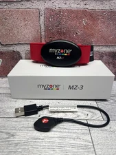 MYZONE MZ-3 Heart Rate Monitor Fitness With Chest Strap Charging Cable