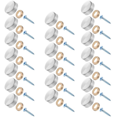 20 Pcs Stainless Steel Screw Cover Caps, 0.63'' Diameter Mirror Finish Fasteners