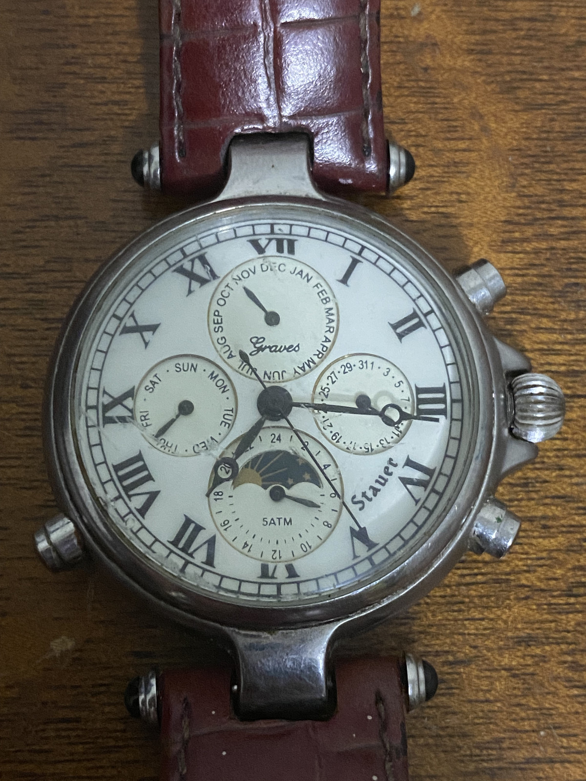 Stauer Automatic Tachymeter Watch/Month/Daydate/M… - image 1