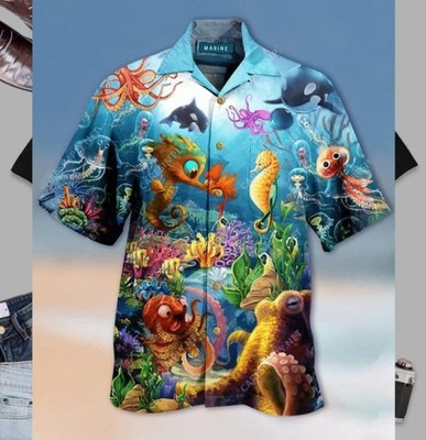 Sea Animals Unisex Hawaiian Shirt