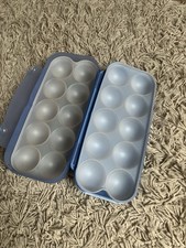 Tupperware Kolumbus für 10 Eier/ Eierbehälter/ Snackbox hellblau