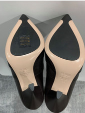 Fendi Rockoko Brown FF Logo Stretch Knit Sock Thigh High OTK Heel Pump Boot 35