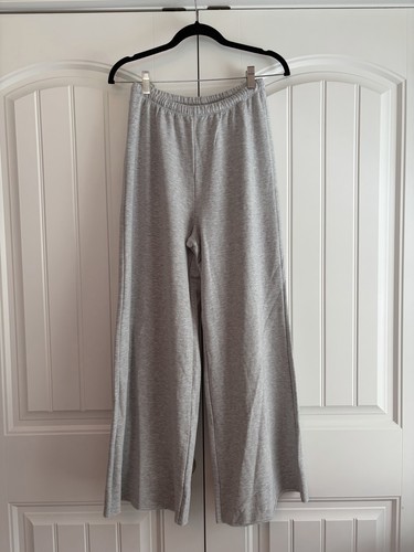 Offline By Aerie NWT OTT Fleece Super Wide Leg Gray Pants Womens Sz XS Short