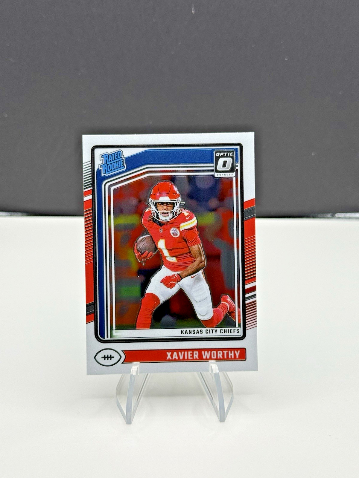 Xavier Worthy 2024 Panini Donruss Optic Base Rated Rookie RC #300 KC Chiefs