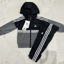 Image of Baby Boys Adidas Hooded Full Zipped Tracksuit - Age 9-12 Months BNWT