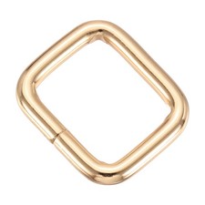 30 Pcs Metal Rectangle Buckle Ring Fit, 3/4 x 5/8" Buckle Metal Ring, Light Gold