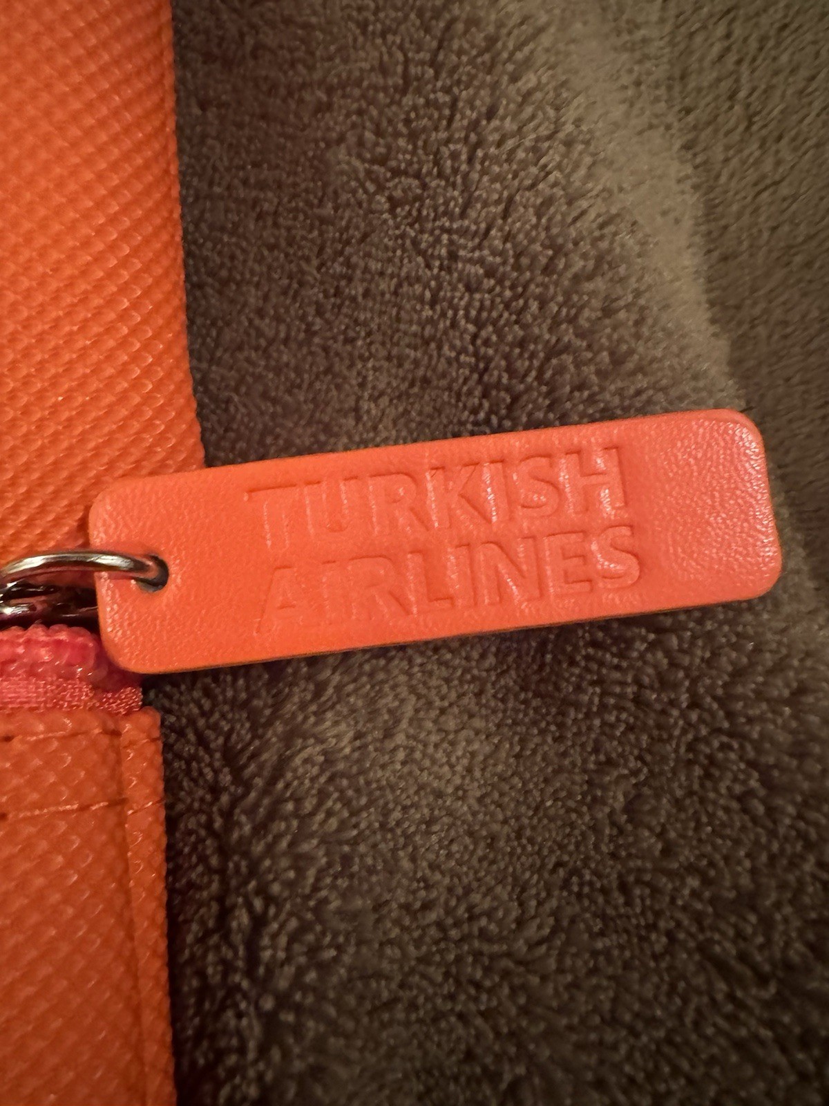 2! Turkish Airlines Lacoste Orange Amenities Kit Travel  Pouch Bag Empty thumbnail 3
