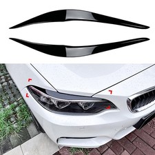 Gloss Black Headlight Eyelid Cover For BMW 2 Series F22 F23 M Sport 2014-2021 MA