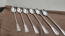 Six Oneida Community Reliance Plate Exeter Pattern Iced Tea Spoons