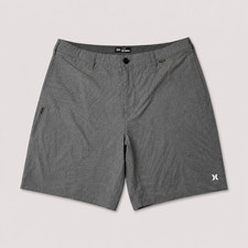 Hurley Mens 36 Gray Hybrid Shorts Stretch Performance Casual Chino Surf