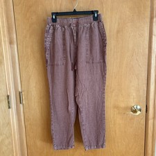 Anthropologie Pilcro And The Letterpress Linen /Viscose Straight Leg Pants XS