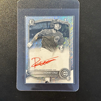 Topps 2025 Bowman Chrome Ronny Cruz Auto  1st #CPA-RCR red ink ssp