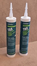  2 Pcs DOWSIL 732 Multi-purpose Silicone Sealant 10.1oz Tube White Exp May.25