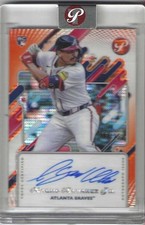 2025 Topps Pristine NACHO ALVAREZ Braves Rookie Encased Orange Autograph #'d/25