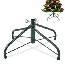 17 Inch Green Metal Folding Artificial Christmas Tree Stand Fits 0.8 Inch Pole