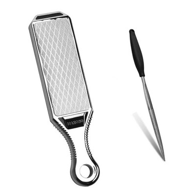 Knife Sharpeners Handheld 300/600 Grit Double Sided Diamond Knife Sharpening ...