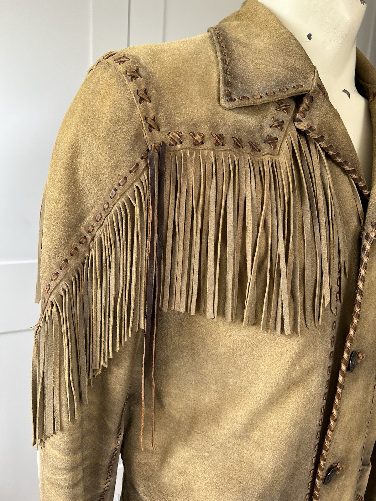 Authentic Ralph Lauren Calf Suede Tassel Jacket L Rare ! Denim & Supply image 4
