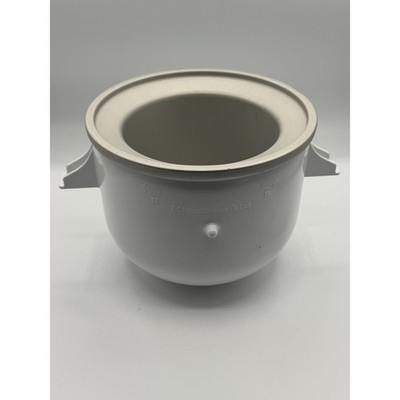 KitchenAid Ice Cream Maker Attachment Freeze Bowl Replacement White 2Qt