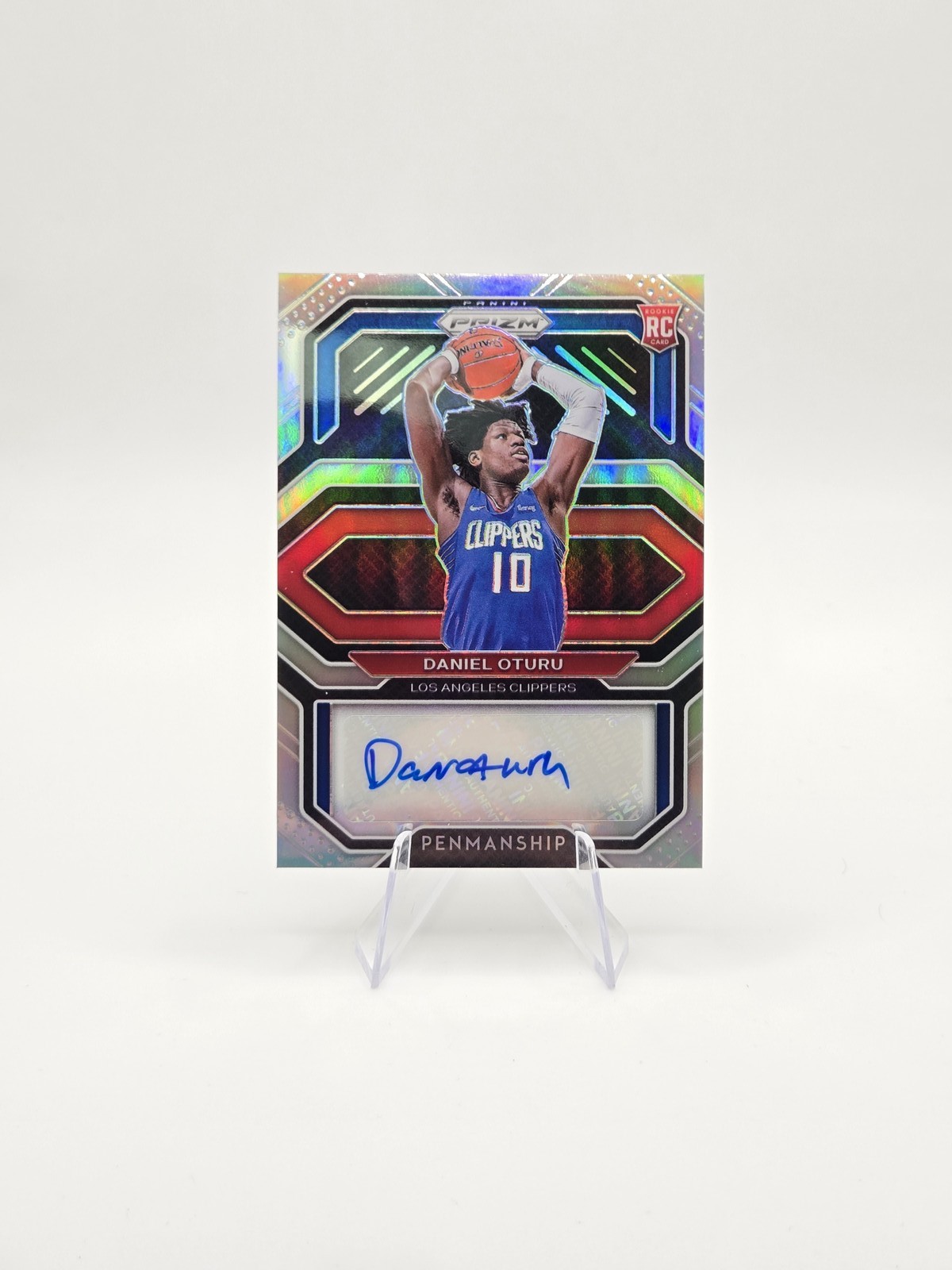Daniel Oturu 2020-21 Panini Prizm RC Penmanship Auto Silver SP #RP-DOT