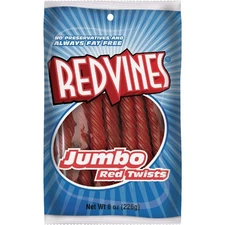 Red Vines 8 Oz. Jumbo Red Twist Licorice Candy AML00232 Pack of 12 Red Vines