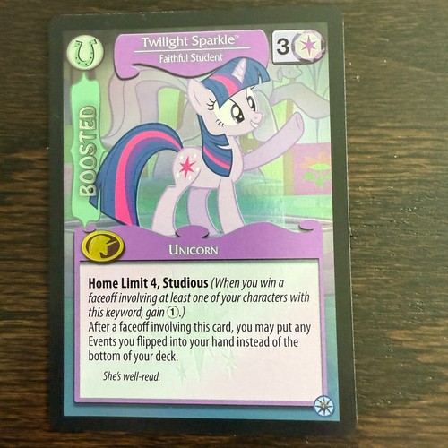 My Little Pony Twilight Sparkle Faithful Student #f4 Foil MLP Trading Card Game - Picture 2 of 2