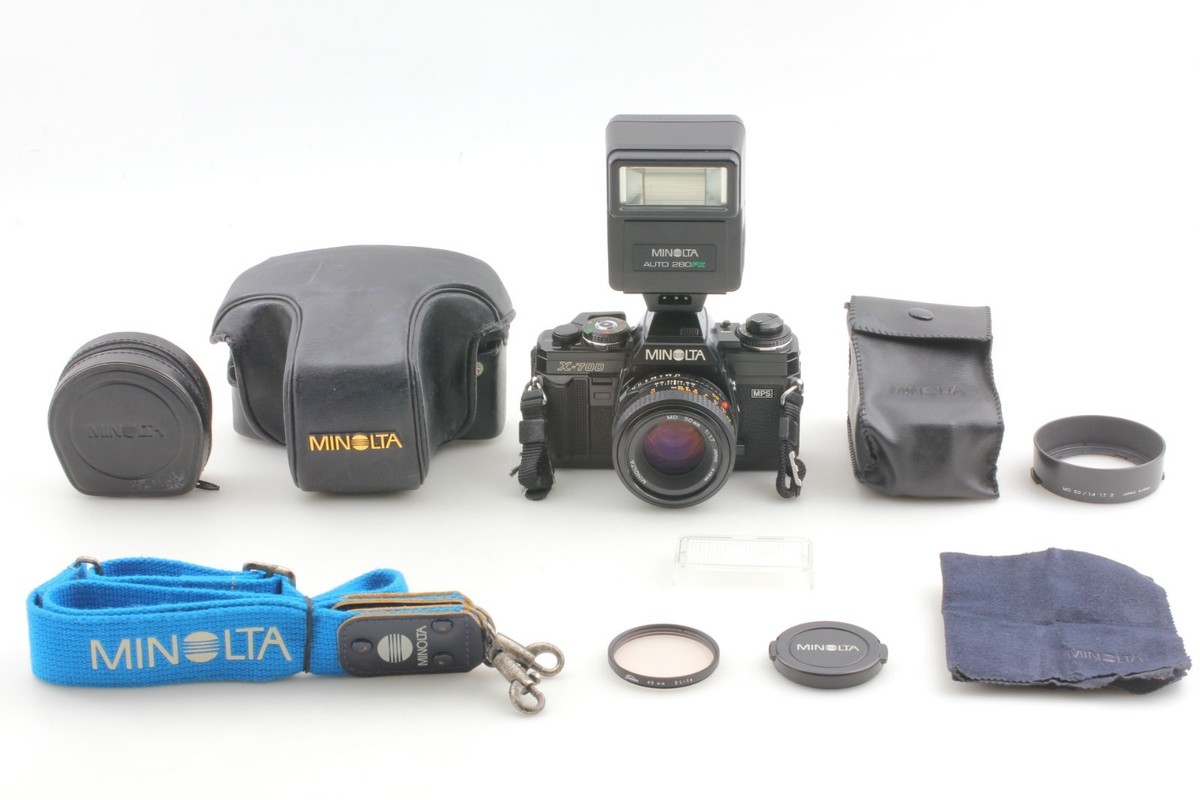 MINT】 Minolta New X-700 w/ MD 50mm F1.7 Lens & Flash 35mm SLR MINT】 Minolta New X-700 w/ MD 50mm F1.7 Lens & Flash 35mm SLR
