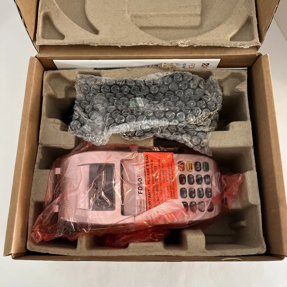 New Open Box First Data FD50 Ti Credit Card Reader Terminal With Pin Pad (F4) - Image 2 of 4