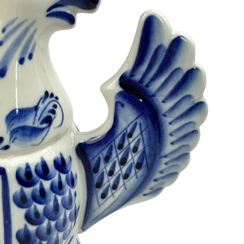 RARE Gzhel Porcelain DECANTER Russia MOSCOW 850Y Double Head Eagle bottle vodka - Picture 6 of 19