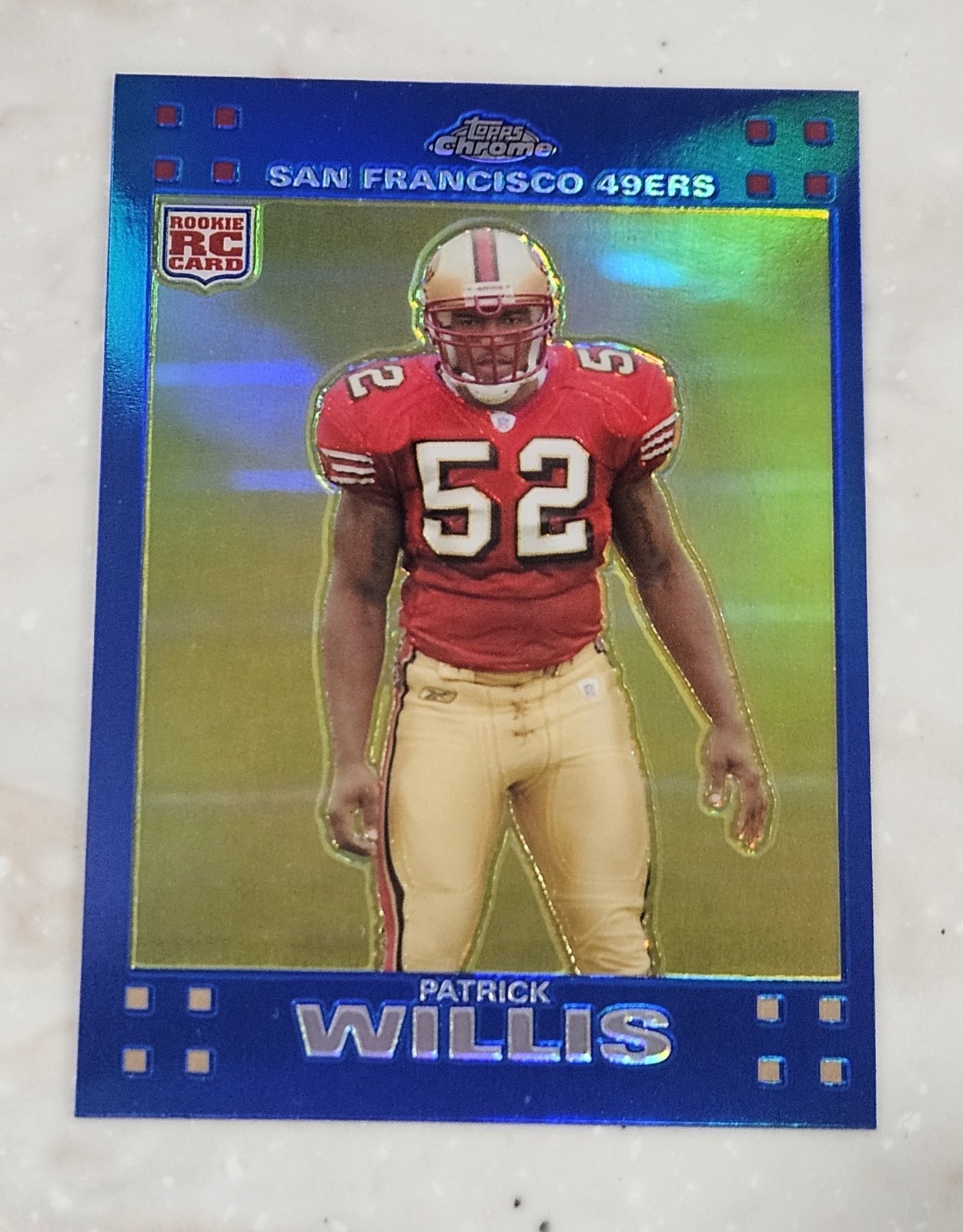 Patrick Willis Topps Chrome #TC240 Blue Refractor