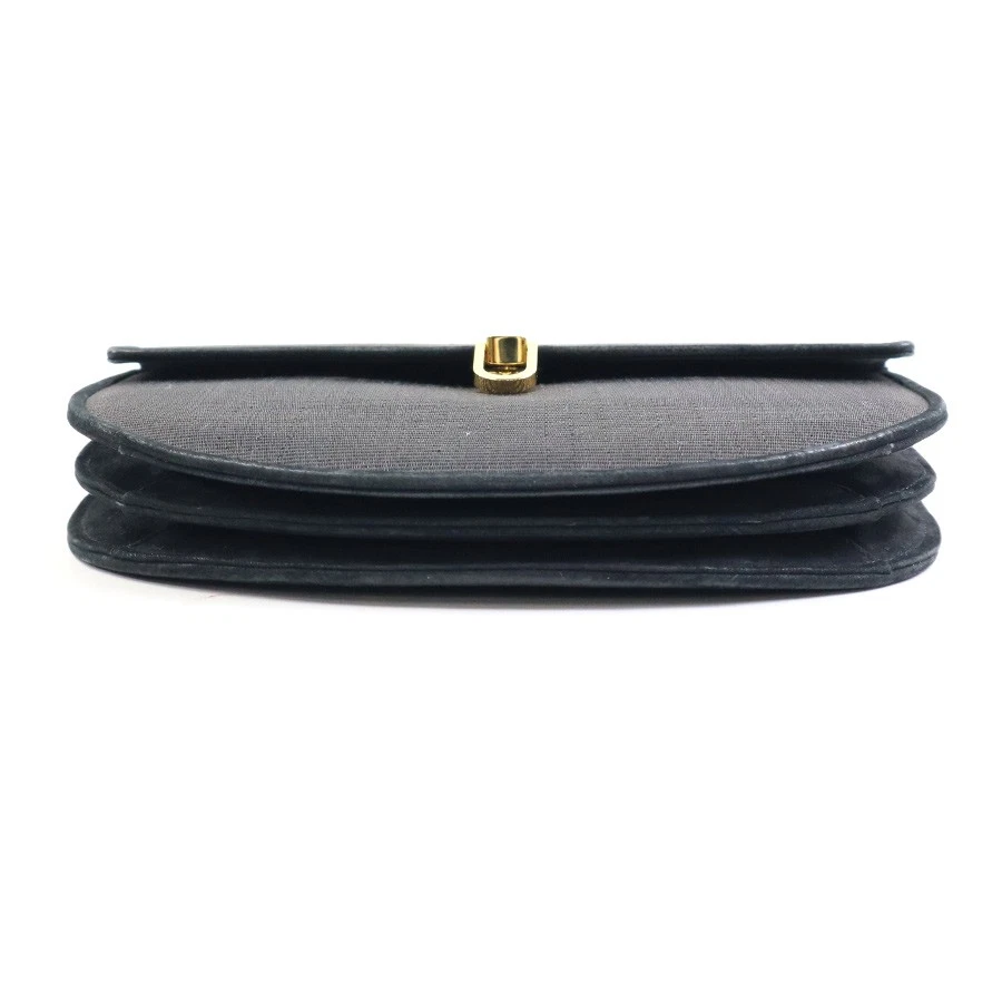 Auténtico bolso de hombro con cadena COMTESSE negro/dorado pelo de caballo/metal - h29893f Foto 4 de 4